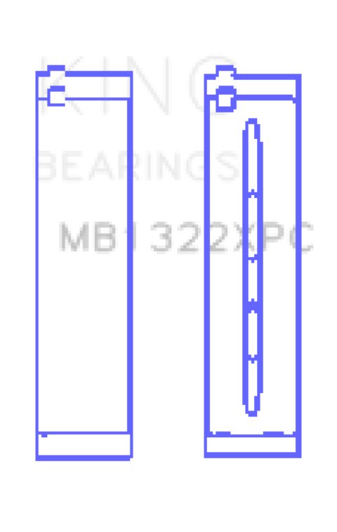 King Audi R8 4.2/5.2/Lamborghini Gallardo/Huracan V10 Coated Perf Main Bearing Set - Size +.026mm thumbnail 2