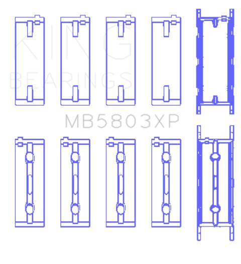 King Engine Bearings BMW S65B40A (Size .026) Crankshaft Main Bearings Set of 5 thumbnail 3