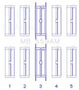 King Engine Bearings Ford 330/352/360/390/410/428 Engine (Size 040) Main Bearing Set thumbnail 5