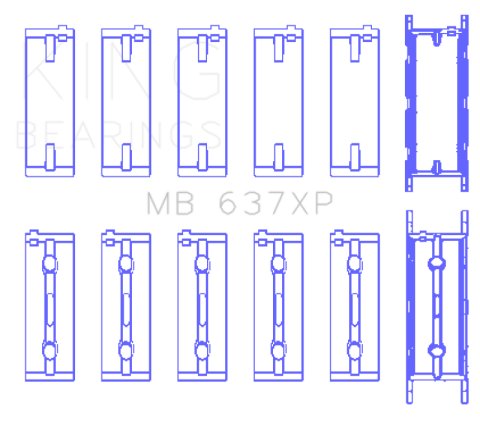 King Engine Bearings BMW S85B50A Crankshaft Performance Main Bearings (Size STDX) thumbnail 3