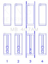 King Engine Bearings Chrysler Valient Crankshaft Main Bearings thumbnail 2
