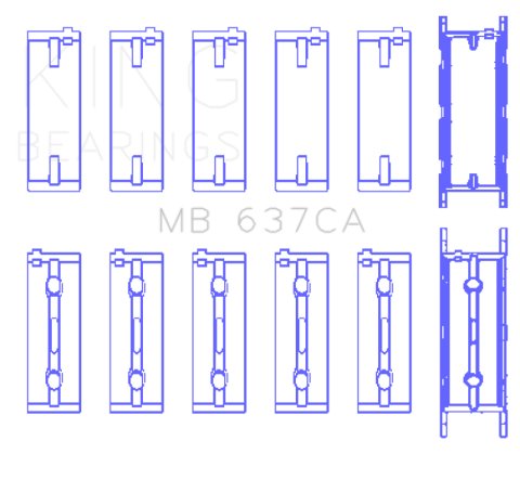King Engine Bearings BMW S85B50A Main Bearing Set (Size .25) thumbnail 3