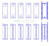King Engine Bearings BMW S85B50A Main Bearing Set (Size .50) thumbnail 3