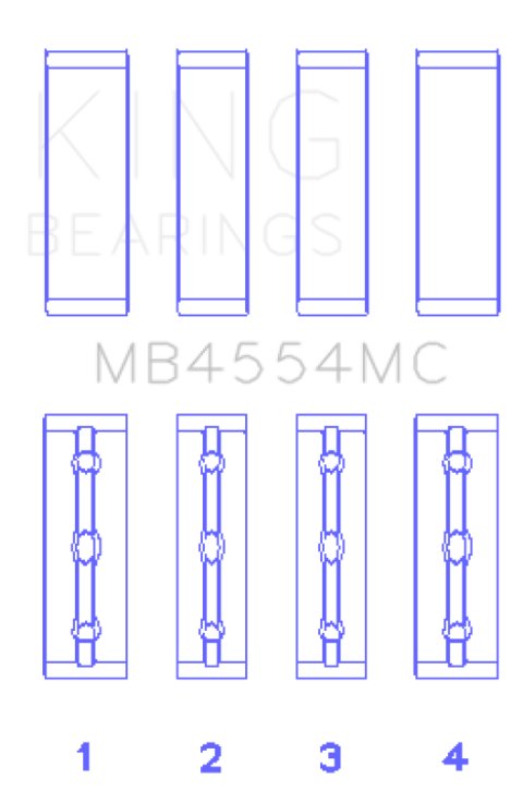 King Engine Bearings Toyota 22GR-FE Main Bearing Set thumbnail 3