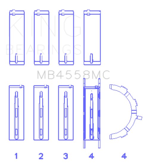 King Engine Bearings Ford Ecoboost 2.7L V6 Main Bearing Set thumbnail 3