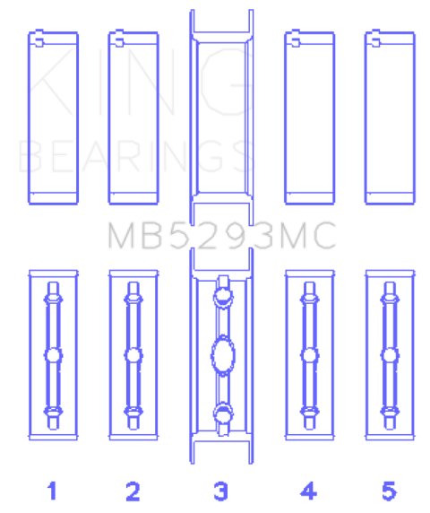 King Engine Bearings GM Vortec /LS-Series Gen III IV V Main Bearing Set thumbnail 3