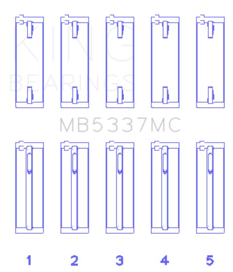 King Engine Bearings Audi/VW CFFA/ CAYB/ CAYC Main Bearing Set thumbnail 3