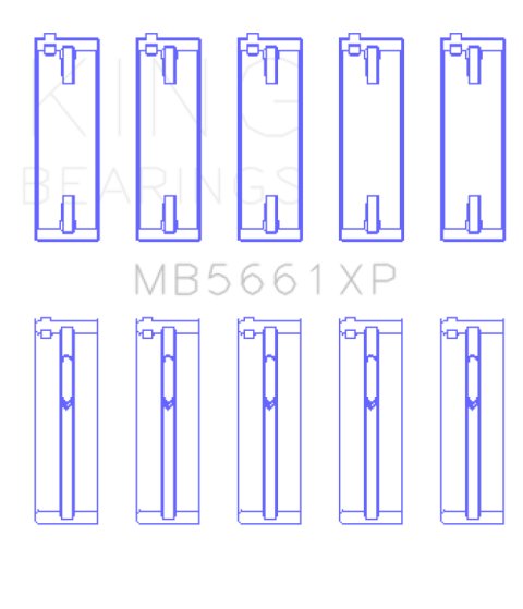 King Engine Bearings Audi/VW ADZ/ AWT/ APK/ BHP/ BPY/ AKS (Size STDX) Main Bearing Set thumbnail 4