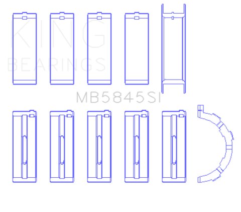 King Engine Bearings Ford Mod Motor 6.2L V8 Main Bearing Set thumbnail 3