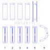 King Engine Bearings Ford 281CI 4.6L V8 (Size +0.25) Main Bearing Set thumbnail 9