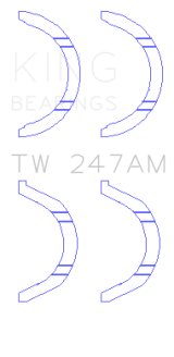 King Engine Bearings Mitsubishi 6G71/6G72/6G72T/6G73 V6/Hyundai G6AV V6 Thrust Washer Set thumbnail 2