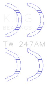 King Engine Bearings Mitsubishi 6G71/6G72/6G72T/6G73 V6/Hyundai G6AV V6 Thrust Washer Set thumbnail 5