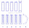 King Engine Bearings Ford Mustang 302 Coyote Performance Main Bearing Set - Size +.026mm thumbnail 4