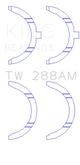King Engine Bearings Toyota 2UZ Thrust Washer Set thumbnail 2
