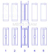 King Engine Bearings AMC / JEEP 390, 401 Main Bearing Set thumbnail 2