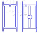 King Engine Bearings General Motors BIG BLOCK 369-502 GEN IV, V, VI - FLANGED BRG Main Bearing Set thumbnail 2