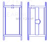King Engine Bearings General Motors BIG BLOCK 369-502 GEN IV, V, VI - FLANGED BRG Main Bearing Set thumbnail 3