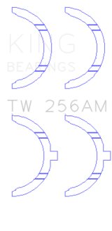 King Engine Bearings Mazda JE/JE06/JE07 Thrust Washer Set of 2 thumbnail 2