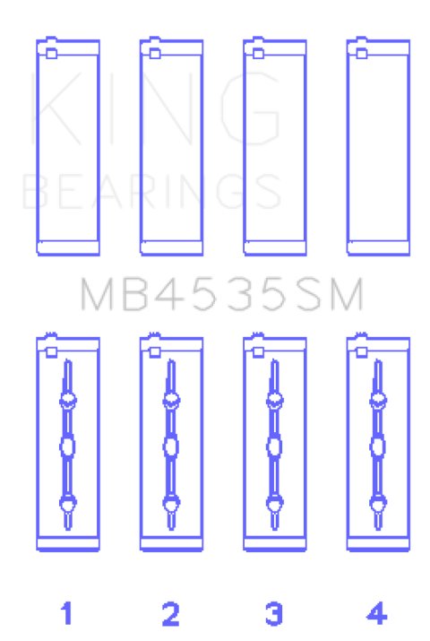 King Engine Bearings Mercedes M276 V6 (Size STD) Main Bearing Set thumbnail 3
