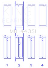 King Engine Bearings Buick/Pontiac/Oldsmobile V6 Main Bearing Set thumbnail 3