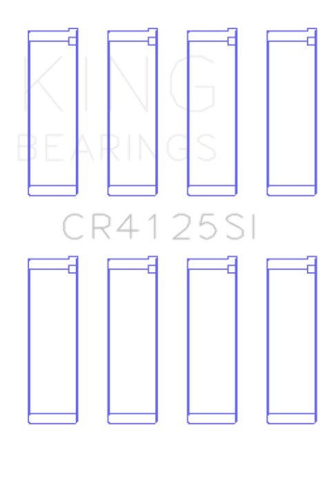 King Subaru EJ15/EJ16/EJ18/EJ20/EJ22/EJ25 (Size 0.5mm) Silicone Bi-Metal Alum Rod Bearing Set thumbnail 6