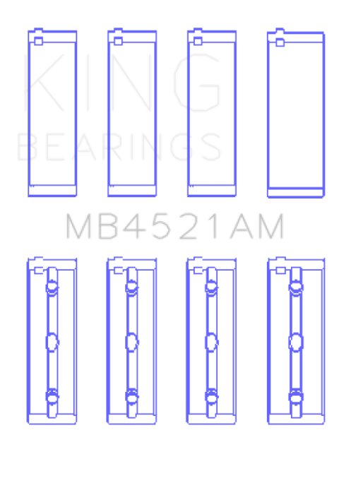 King Engine Bearings Mercedes Benz M 272.911 / M 272.920 Crankshaft Main Bearing Set thumbnail 3