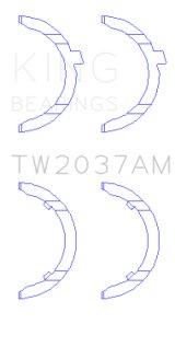 King Engine Bearings BMW M5 E39 5.0L V8 S62B50 Thrust Washers thumbnail 2