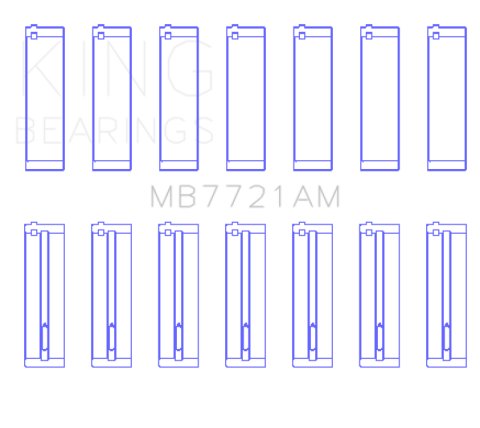 King Engine Bearings Mercedes Benz M103 / M104 / OM603 Bi-Metal Aluminum Main Bearing Set thumbnail 1