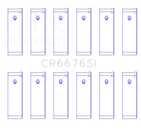 King Engine Bearings Nissan Rb30/Vg30 (Size +0.75mm) Connecting Rod Bearing Set thumbnail 2