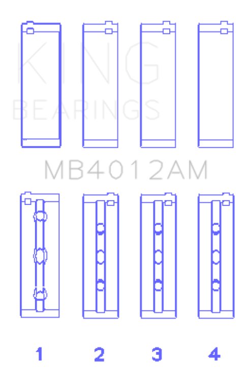 King Engine Bearings Toyota 5Vzfe (Size +1.0mm) Main Bearing Set thumbnail 4