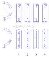 King Engine Bearings Chrysler 2.7L (Size +0.50mm) Main Bearing Set thumbnail 4
