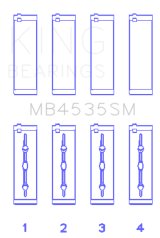 King Engine Bearings Mercedes Benz M 276 DE35 (Size +0.50mm) Main Bearing Set thumbnail 4