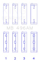 King Engine Bearings Mazda Kl V6 (Size +0.25mm) Main Bearing Set thumbnail 3