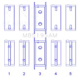 King Engine Bearings Mitsubishi G25B/4G54/4G53 (Size +0.50mm) Main Bearing Set thumbnail 3