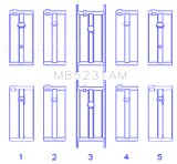 King Engine Bearings Nissan L13/L14/Z18 (Size +0.25mm) Main Bearing Set thumbnail 3