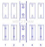 King Engine Bearings Mitsubishi 4G12 (Size +0.25mm) Main Bearing Set thumbnail 4