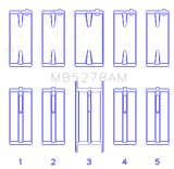 King Engine Bearings Ford 140Ci /2.3Liter/L4 (Size +0.25mm) Main Bearing Set thumbnail 3
