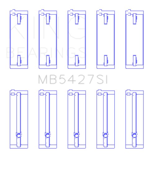 King Engine Bearings Honda L13A4/L15A (Size +0.25mm) Main Bearing Set thumbnail 3