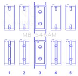King Engine Bearings Mitsubishi G25B/4G54/4G53 (Size +0.25mm) Main Bearing Set thumbnail 2