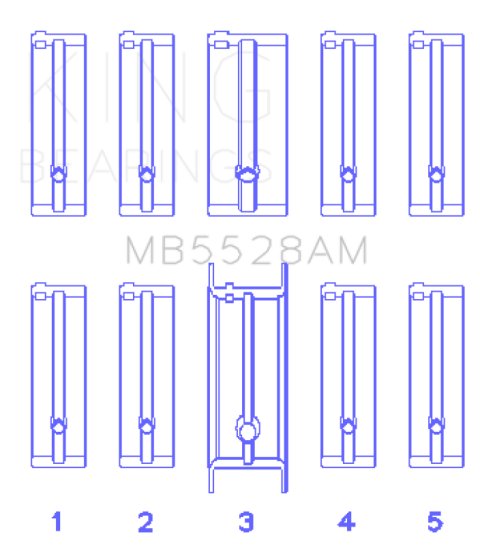 King Engine Bearings Mazda 626 F8/(Size +0.25mm) Main Bearing Set thumbnail 4