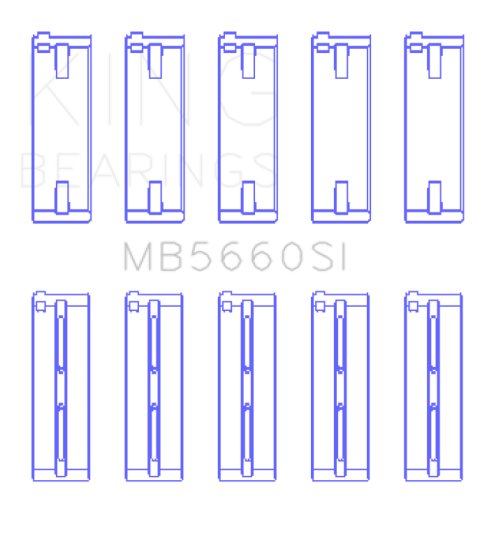 King Engine Bearings Audi/VW Bbz/CAxa/CAva/Azd (Size +0.50mm) Main Bearing Set thumbnail 2