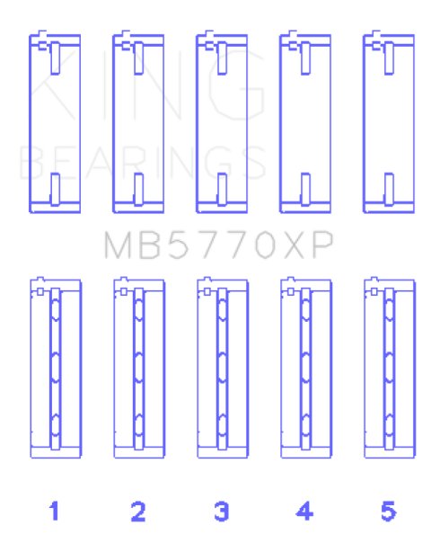 King Engine Bearings Nissan Vk45Dd/E/Vk50Ve/Vk56DE/Vd (Size STDX) Main Bearing Set thumbnail 3