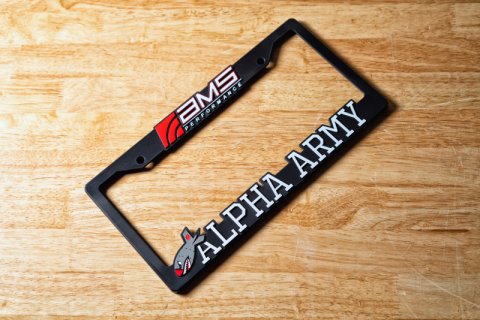 AMS Performance AMS / Alpha Army License Plate Frame thumbnail 1
