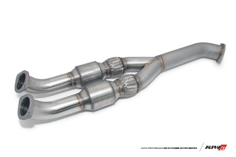 AMS Performance 2009+ Nissan GT-R R35 Alpha 90mm Midpipe w/GESI Cats - 76mm Exit thumbnail 1
