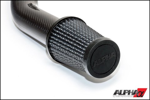 AMS Performance 2009+ Nissan GT-R R35 Alpha Carbon Fiber Intake Pipes for Stock Turbos thumbnail 3