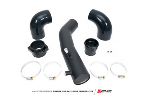 AMS Performance 2020+ Toyota Supra A90 Aluminum 3in Charge Pipe Kit thumbnail 3