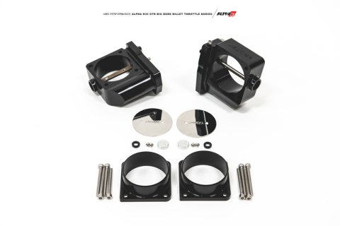 AMS Performance 2009+ GT-R R-35 Alpha CNC Big Bore Throttle Body Set w/ Standard Hose Flanges thumbnail 1