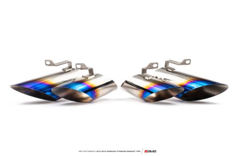 AMS Performance 15-19 Lamborghini Huracan Ti Exhaust Tips (OEM Replacement & Alpha TT Kit Fitment thumbnail 2
