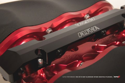 AMS Performance 2009+ Nissan GT-R R35 Alpha Carbon Intake Manifold Secondary Fuel Rail Kit thumbnail 1