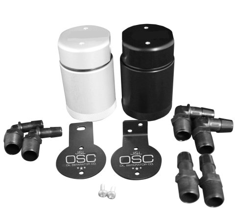 J&L Oil Separator 3.0 Base Kit - Clear Anodized (Incl 2 Brackets & 6 Fittings) thumbnail 2
